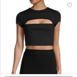 Susana monaco crop top keyhole top XS